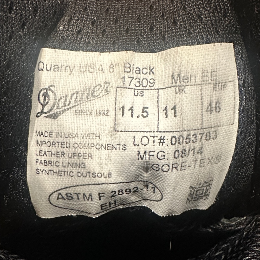 Men’s Danner Quarry Boots 11.5EE - Picture 8 of 10